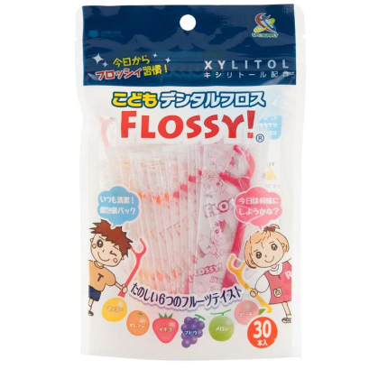 Flossy Kids Dental Pack 30pcs (兒童彩色水果牙線)