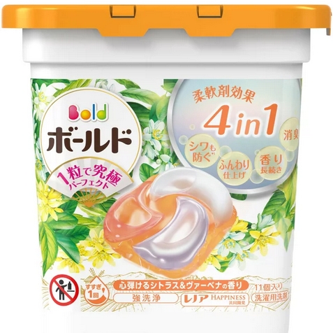 P&G 4D立體碳酸洗衣球 寶潔4in1 柑橘香11枚