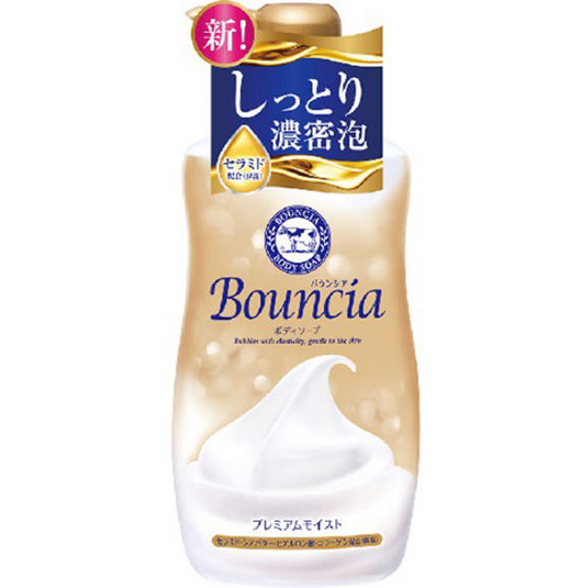 Cow Bouncia Body Soap Premium Moist Silky Blossom Scent 460ml（牛乳石鹼沐浴露 金色滋潤）