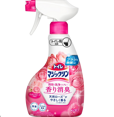 Kao Magiclean Toilet Cleaner & Deodorizer Spray 380ml Rose (花王 廁所清潔除臭噴霧 玫瑰)